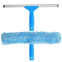 1 x RAW Customer Returns MR.SIGA 35 cm Window Cleaning Combo - Glass Squeegee and Microfiber Window Washer - RRP €18.43