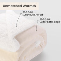 3 x Brand New Everlasting Comfort Plush Sherpa Fleece Blanket - Dual Sided, Reversible Sherpa Throw Blanket - Warm, Comfy, Ultra Soft Throw Blanket - RRP €113.97