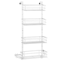 1 x RAW Customer Returns Shower shelf for hanging, shower shelf without drilling, bathroom shelf with 4 levels, bathroom shelf, shower basket for hanging over the shower door with soap dish for bathroom storage, white - RRP €32.5