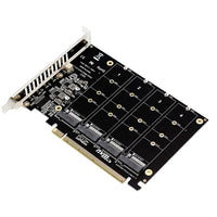 1 x RAW Customer Returns VOANZO 4-Port M.2 Expansion Card M.2 NVME to PCIE X16 Adapter M.2 NVME M Key Drive Converter Reader Expansion Card - RRP €20.05