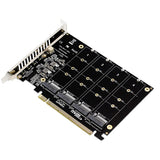 1 x RAW Customer Returns VOANZO 4-Port M.2 Expansion Card M.2 NVME to PCIE X16 Adapter M.2 NVME M Key Drive Converter Reader Expansion Card - RRP €20.05