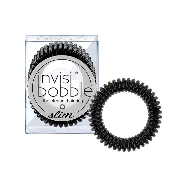 1 x RAW Customer Returns invisibobble Slim hair tie True Black I 3x thin hair ties black for girls women I elegant look strong hold I designed in the heart of Munich - RRP €7.08