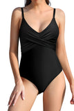 1 x Brand New SHEKINI Women s One Piece Swimsuit Adjustable Low Neck Halter Fashion Slimming Tummy Control One Piece Bikini Sports Beach Swimsuit L,Black W  - RRP €29.71