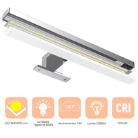 1 x RAW Customer Returns Hommie LED mirror light bathroom, 60CM mirror light with switch 15W 1200Lm 4000K neutral white mirror lamp bathroom 230V, mirror lamps mirror bathroom cabinet, IP44 waterproof bathroom mirror light - RRP €40.99