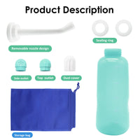 1 x RAW Customer Returns RUFCRIL Butt Shower, Peri Bottle, TPE Material for 100 Resistance 500 ml with 2 Sealing Rings, Portable Travel Bidet with Carrying Bag, Essentials for Postpartum Perineal Care Green  - RRP €9.67