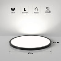 1 x RAW Customer Returns OTREN LED Ceiling Light Ceiling Lamp Flat Round 4000K Bathroom for Kitchen Living Room Hallway, 30CM 36W - RRP €25.99