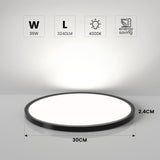 1 x RAW Customer Returns OTREN LED Ceiling Light Ceiling Lamp Flat Round 4000K Bathroom for Kitchen Living Room Hallway, 30CM 36W - RRP €25.99