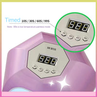 1 x Brand New HUIEYE UV LED Nail Lamp, 168W Professional 42 LED Lamp Balls, Nail Dryer Can Cure Quickly, with 4 Timers and LCD Display, Removable Base, Automatic Sensor for All Gels Pink  - RRP €22.93