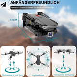 1 x RAW Customer Returns Wipkviey Drone with Camera for Beginners, T27 Foldable Quadcopter for Adults, FPV RC Drones with 3D Flips Altitude Hold Gesture Selfie Waypoint Flight, 2 Batteries, for Kids Boys Girls - RRP €40.33