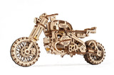 1 x RAW Customer Returns UGEARS Motorcycle with Sidecar 3D Puzzle - Father s Day Gift UGR-10 Scrambler Motorcycle Wooden Model Kit for Adults to Build - Retro Design Motorcycle Sidecar Model Kit - RRP €36.9