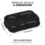 1 x RAW Customer Returns Greentainer menu plate 4 PCS divided plate with lid set, 5-compartment 28cm PP plate, unbreakable and shatter-proof separating plate for children adults, table service microwave dishwasher safe - RRP €28.99