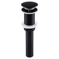 1 x RAW Customer Returns KES sink drain set without overflow, universal pop up drain set, black drain set, sink plug, push open drain valve, S2008S62D-BK - RRP €20.66