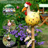 1 x RAW Customer Returns TYXSHIYE Ceramic Chicken Garden Decoration, Garden Decoration, Handmade Garden Statue, Decorative Hen Garden Stake, Garden Stake Figure, Patio, Weatherproof, Resin Statue, Farm, Balcony, Living Room Decoration Yellow  - RRP €18.14