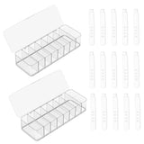 1 x Brand New MAX COOK Pack of 2 Cable Storage Box Cable Organizer Box with Lid and 20 Cable Ties 8 Compartments Clear Plastic Cable Storage Box for Worktop Organizer - RRP €19.75