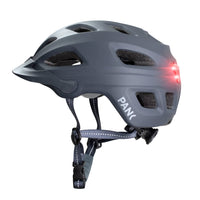 1 x RAW Customer Returns PANK Premium bicycle helmet men women high-quality and very comfortable padding with CE certification EN 1078 E-Scooter MTB helmet trekking racing bike scooter helmet bicycle with light, matt grey, 54-61 cm - RRP €50.16