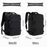 1 x RAW Customer Returns Large Women Sports Travel Backpack, Casual Waterproof School Backpack for 17 Inch Laptop with USB Charging Port, for Hiking, Outdoor, Shoe Compartment, Black - RRP €63.21