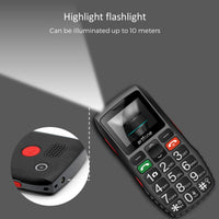 1 x RAW Customer Returns artfone Big Button Cell Phone for Seniors, GSM Senior Phones for Elderly C1, SOS Function, Loud Volume, 1400mAh, Dual SIM, Camera, Flashlight, Black - RRP €25.96