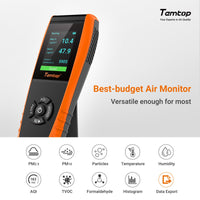 1 x RAW Customer Returns Temtop Room Air Quality Detector Air Quality Detector Indoor Monitor Data Output Formaldehyde HCHO TVOC PM2.5 PM10,LKC-1000S 2nd - RRP €159.99