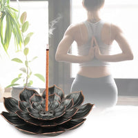 5 x Brand New Incense stick holder, brass lotus holder, incense stick holder, for incense sticks, incense cones or home decoration accessories, yoga tea house lotus, 2 pieces  - RRP €32.45