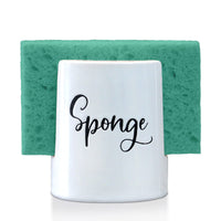 4 x Brand New Kitchen Sink Sponge Holder Rustic Decor White Ceramic - RRP €76.8