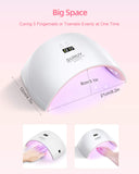 1 x RAW Customer Returns SUNUV nail dryer LED UV, lamp for gel nails, UV LED nail lamp 30s 60s timer, infrared sensor, LCD display, suitable for all gel, for manicure pedicure nail art at home and salon - RRP €42.4