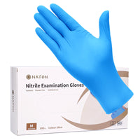 4 x RAW Customer Returns NATON Medium Nitrile Vinyl Gloves, Powder Free, Latex Free, Protein Free, Extra Strength, Multipurpose Disposable Gloves, Blue - Pack of 100 M  - RRP €51.96