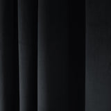 1 x RAW Customer Returns FLYing Curtains - Curtains for living room, bedroom - Opaque curtain with ruffle tape - Velvet curtain - 1 piece - 145 x 250 cm - Black - RRP €22.99