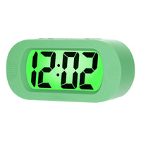 1 x RAW Customer Returns Plumeet Easy to Set, Large Digital LCD Travel Alarm Clock, With Snooze Mode and Night Light, Rising Sound Alarm Handheld Size, Kids Cyan  - RRP €17.14