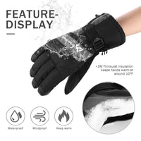 8 x RAW Customer Returns Brace Master Waterproof Ski Gloves - Touchscreen Warm Winter Gloves 3M Thinsulate Snow Gloves for Cold Weather Ice Fishing, Skiing, Sledding, Snowboarding - RRP €225.76