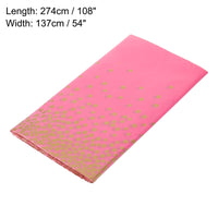 1 x Brand New sourcing map 4 Pack Pink Disposable Plastic Tablecloths 54 x108 Gold Rectangle Table Covers for Birthday Wedding Parties - RRP €20.9