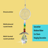 20 x Brand New Crystal Decor Dream Catcher Car Accessories Sun Catcher with Wings Window Decoration Meditation Ornaments Home Decoration Round  - RRP €221.8