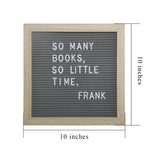 1 x RAW Customer Returns Gray felt letter board 25 x 25 cm, interchangeable letter board including 317 interchangeable letters, symbols and emojis, decoration for home, office and events - RRP €14.0