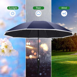 32 x Brand New LAMA Umbrella Open and Close Automatic Pocket Umbrella Folding Umbrella with Rotating Hook Non-Slip Handle, Automatic Travel Umbrella Stormproof UV Protection Golf Umbrella Compact Folding Umbrella, Black - RRP €523.52