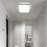 1 x RAW Customer Returns Riserva LED ceiling light bathroom, 24W IP44 Modern square LED ceiling light 6500K Cool White, LED ceiling lights for office, bathroom, bedroom, kitchen, living room, balcony, 18cm - RRP €14.98