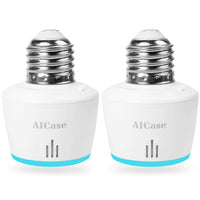 1 x RAW Customer Returns AICase Intelligent Socket TE27 Wi-Fi Smart Lamp Socket E26 E27, Socket Adapter Suitable for LED, Halogen, Incandescent Bulbs and Energy Saving Lamps, Compatible with Amazon Alexa and Google Home, White - RRP €31.98