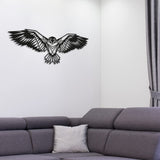 1 x RAW Customer Returns Metal wall decoration - Eagle I 64 x 26 cm Abstract metal wall art for bedroom, bathroom, living room, home I Decoration made of wire and iron I D1147-TD3BC - RRP €40.32