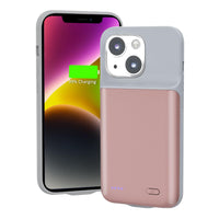 1 x RAW Customer Returns HUOBAO Battery Case for iPhone 13 Mini, 6000mAh Charging Case for iPhone, Protective Portable Charger, Rechargeable Smart Extended Battery for iPhone 13 Mini 5.4inch Pink  - RRP €29.99