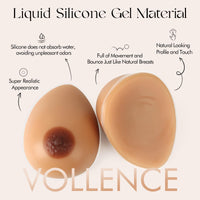 1 x RAW Customer Returns Vollence D Cup 1000g Silicone Breast Forms Silicone Breast Forms False Breasts Breast Prostheses Mastectomy Transgender Crossdresser Cosplay Prosthesis Fake Breasts - RRP €51.99