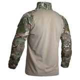 1 x RAW Customer Returns FICUHGOC Men Military Tactical Shirt Long Sleeve Outdoor Camo Combat T-Shirt with Zipper CP,L  - RRP €35.98