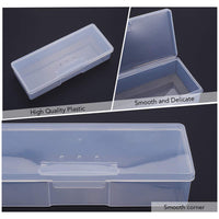 1 x RAW Customer Returns BENECREAT 5 Pack 19x7.8x4cm Large Rectangular Plastic Storage Box Container with Vent for Gundam Model Tool, Vinyl Tool Storage, Crafting or Office Accessory Storage - RRP €19.09