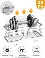 1 x RAW Customer Returns Adurei Shower Shelf without Drilling Stainless Steel SUS304 Large Capacity Rustproof Shower Shelf Shower Baskets Organizer for Bathroom and Kitchen Toilet 2 Pieces - Silver - RRP €29.41