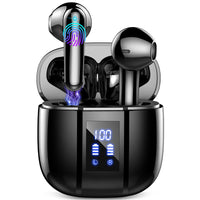 1 x RAW Customer Returns Bluetooth Headphones, Headphones Wireless Bluetooth 5.3, In Ear Headphones Bluetooth, IP7 Waterproof Wireless Headphones with Microphone, 48H Immersive Deep Bass Earbuds, Digital LED Display Earbuds - RRP €19.99