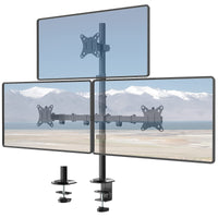 1 x RAW Customer Returns Monitor mount 3 monitors for 17-32 inch screens, 80 cm extra high triple monitor mount, fully adjustable monitor stand, 9 kg load capacity per arm - RRP €58.48