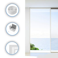 1 x RAW Customer Returns HOOMEE door seal for mobile air conditioners, air conditioning units, tumble dryers, exhaust air dryers, hot air stop with zipper for attaching to balcony doors, alternative to window sealing, 90x210cm - RRP €12.1