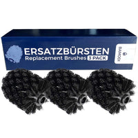 2 x RAW Customer Returns Bamodi Replacement Brushes - Value pack of 3 replacement brush heads - 12mm thread - RRP €21.8