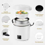 1 x RAW Customer Returns Small rice cooker bento box for 1-2 people, 0.3 liters, 1.5 cups , mini rice cooker with removable pot with non-stick coating, one touch keep warm function, 200 watts black  - RRP €40.33