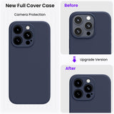 1 x RAW Customer Returns ORNARTO for iPhone 15 Pro Max case with camera protection and 2 protective films, liquid silicone mobile phone case iPhone 15 Pro Max 6.7 inch, shockproof iPhone 15 Pro Max protective case microfiber - midnight blue - RRP €15.98