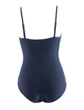 1 x RAW Customer Returns GOTIMAL V neck swimsuit women s push up swimwear tummy control beach fashion sporty swimming suit navy 2XL - RRP €35.28