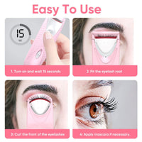 1 x Brand New Electric Eyelash Curler, Portable Eyelash Curler, Heated Electric Eyelash Curler, Thermal Eyelash Curler, Long Lasting and Natural Shape Eyelashes - Pink - RRP €6.95