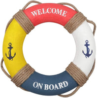 1 x RAW Customer Returns Shiwaki Diameter 30cm Nautical Life Ring Nautical Decorative Life Ring Nautical Life Ring Door Wall Ring for Home Decorations Four Colors  - RRP €22.99